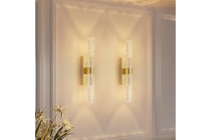 camuucci Battery Operated Gold Wall Sconces Set of 2 Rechargeable Battery Powered Wall Light with 12000mAh Not Hardwired Dimmable Wall Lamp Fixtures for Bedroom Living Room 15.3 Inches