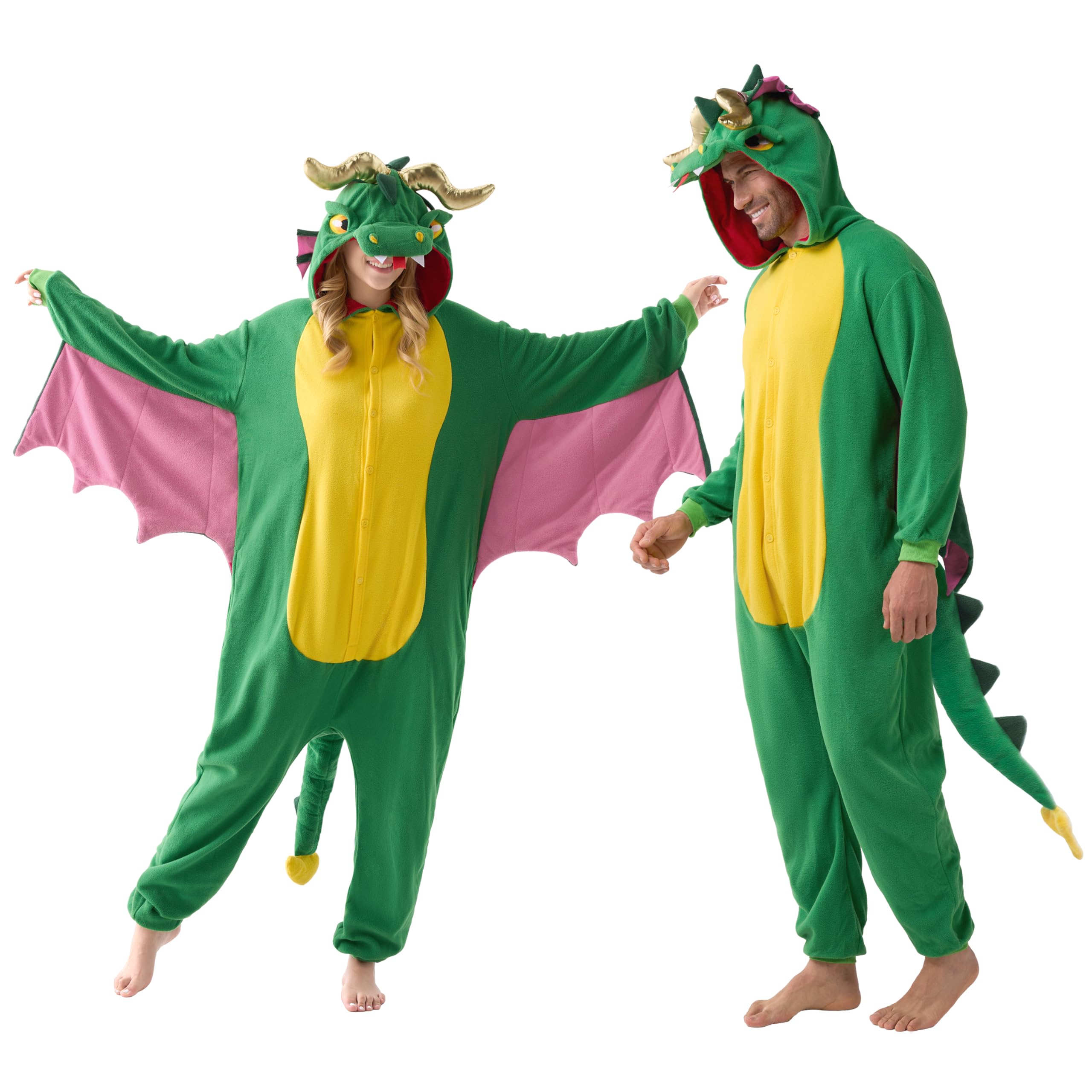 Photo 1 of Spooktacular Creations Halloween Dragon Unisex Pajama, Adult Animal Costume Halloween Costume Party
