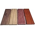 Wood-Ever Exotic Hardwood Assortment - Mixed Species Purple Heart, Padauk, Zebrawood, Walnut