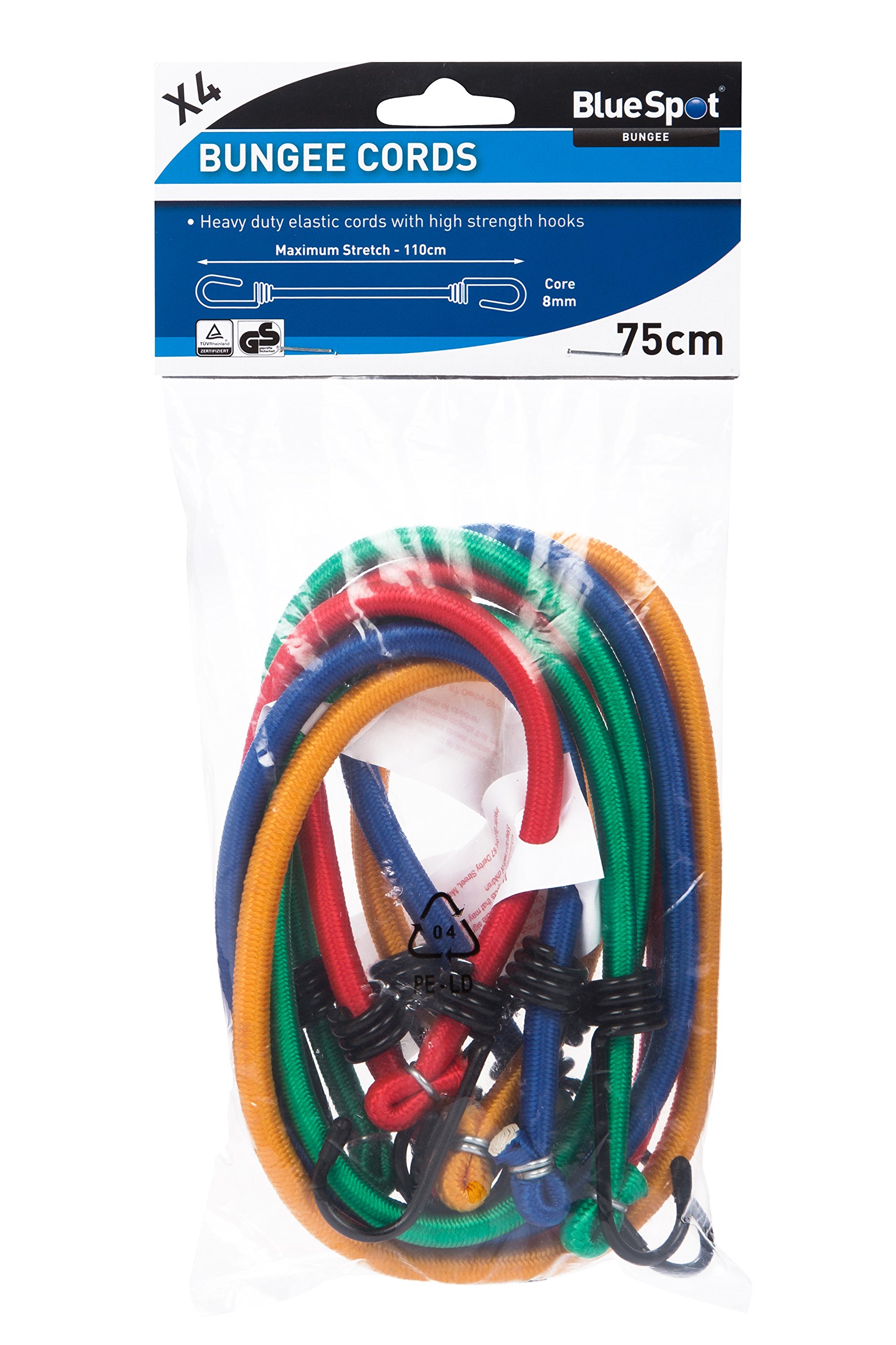Blue Spot Tools 4 Piece 75cm Bungee Cords
