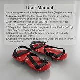 QWORK Gunite Spiked Shoes 1 Pair Lawn Aerator Shoes 1 inch Short Spikes Red view 3