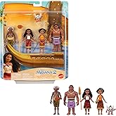 Mattel Disney Moana 2 Toys, Moana’s Canoe Crew Playset with 5 Small Dolls in Signature Outfits & 3 Accessories, Inspired by T