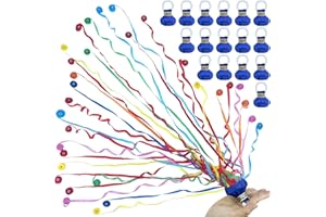 HAVAGDTM 16 Pack Colorful Streamers Poppers Party Poppers Hand Throw Streamers for Birthday Wedding Graduation Engagement Retirement Party Supplies