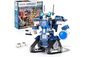 GP TOYS Educiro Robot Building Toys for 6 7 8 9 10 Year Old Boys Girls, Gifts Stem Projects Robots for Kids 8 9 10 11 12 Year Old, Build Your Own App & Remote Control Robot, 405 Pieces