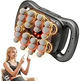 otpuskay 24-Head Deep Tissue Massage Gun Set – Portable Percussion Massager with 9 Modes & 9 Intensities, Quiet Rechargeable Handheld Body Massager (Gray)