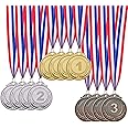 IHPUKIDI 12/24/48/96 Pieces Gold Silver Bronze Award Medals, Olympic Style Winner Medals Gold Silver Bronze Prizes for Sports, Competitions, Party Favors, 2 Inches