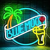 Beer Neon Sign for Wall Decor Dimmable Neon Light Up Sign for Man Cave Blue Led Business Signs Suitable for Bar Home Bar Store Bistro Party Club Restaurant Bedroom Size13.77 * 13.11In(P003)