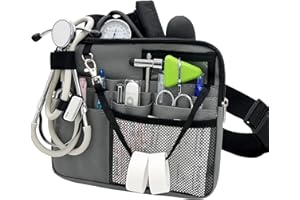 MELINON Nurse Fanny Pack with Medical Gear Pockets - Durable Nurse Waist Pouch with Tape Holder, Adjustable Strap, and Utility Storage for Stethoscopes, Bandage Scissors & Supplies