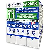 20x25x5 (4 3/8") FC100A1037 MERV 11 Honeywell Size Replacement Furnace Filter. Actual Size 19 15/16" x 24 7/8" x 4 3/8" Case 