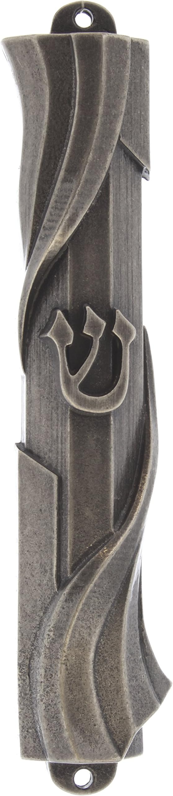 Rimmon JudaicaPewter Mezuzah Case with Spiral Design, 12.1 centimetres