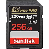 SanDisk 256GB Extreme PRO SDXC UHS-I Memory Card - C10, U3, V30, 4K UHD, SD Card - SDSDXXD-256G-GN4IN, Dark gray/Black