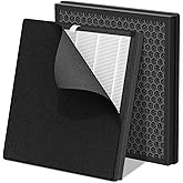 Elnuliros ET066 Replacement Filter Compatible with EVALIT ET066 Air Puri-fier, 3-Stage True HEPA Filtration with washable Pre-Filter & Activated Carbon for Pollen, Dust, Pet Dander, Smoke, 2 Pack