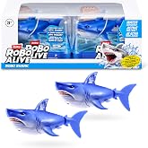 Robo Alive Water Activated Shark 2 Pack (Blue) by ZURU &ndash; Realistic Swimming Robotic Bath Toy for Kids, Tweens &amp; Teens, Water-Activated Pet Shark for Play &amp; Pranks, 3+