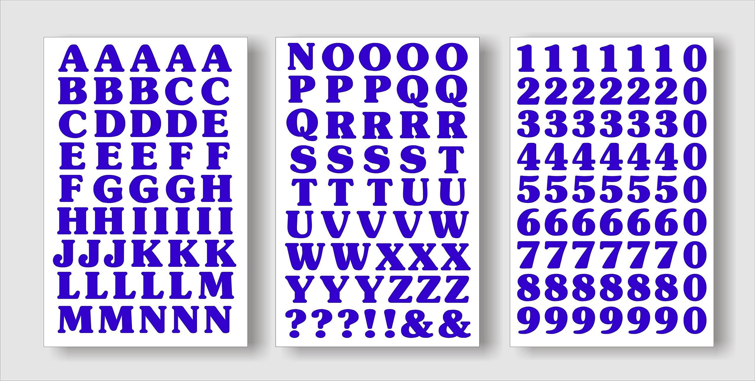 15 mm Letters and Numbers* Self Adhesive * Peel & Stick*Signs*Crafts*(Blue)