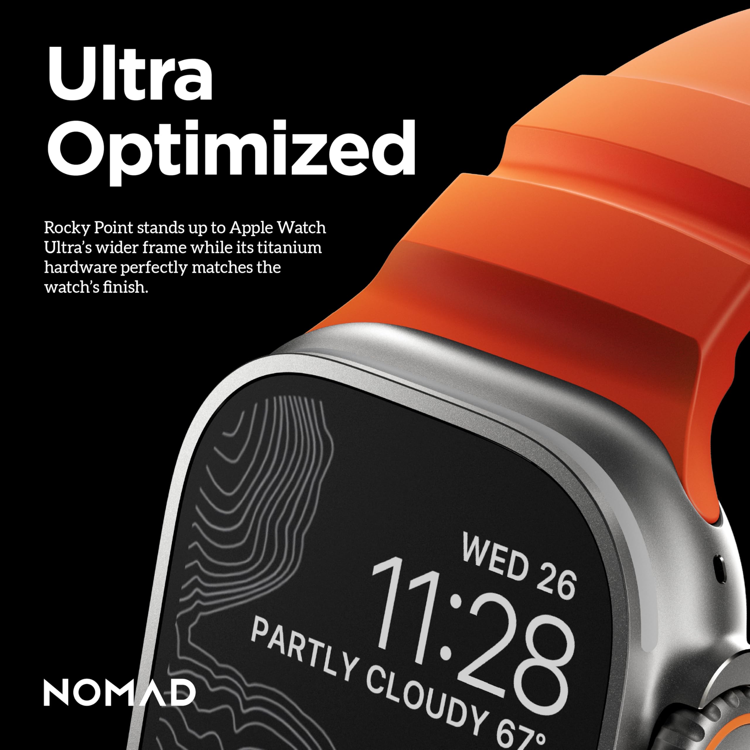 NOMAD Apple Watch Sport Band Rocky Point Apple Watch Band with Titanium Hardware