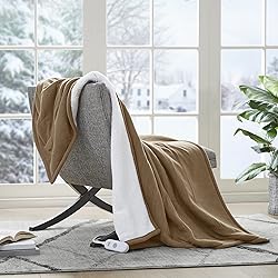 Serta Heated Throw Blanket - Reversible Fleece to