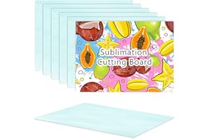 6Pack 11"x15" Sublimation Glass Cutting Board Blanks, Textured Tempered Glass Chopping Boards for Kitchen, Anti Slip Cutting 