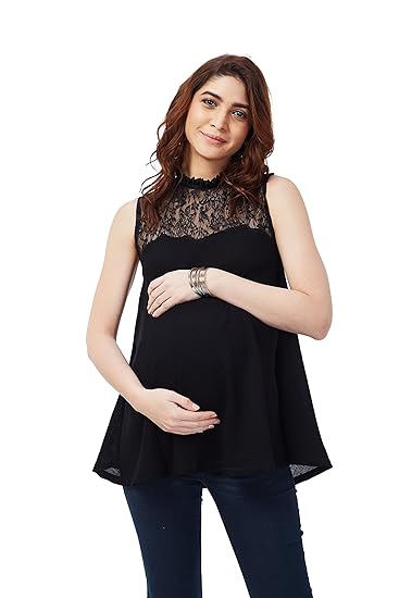 Sweetheart Neck Maternity Top
