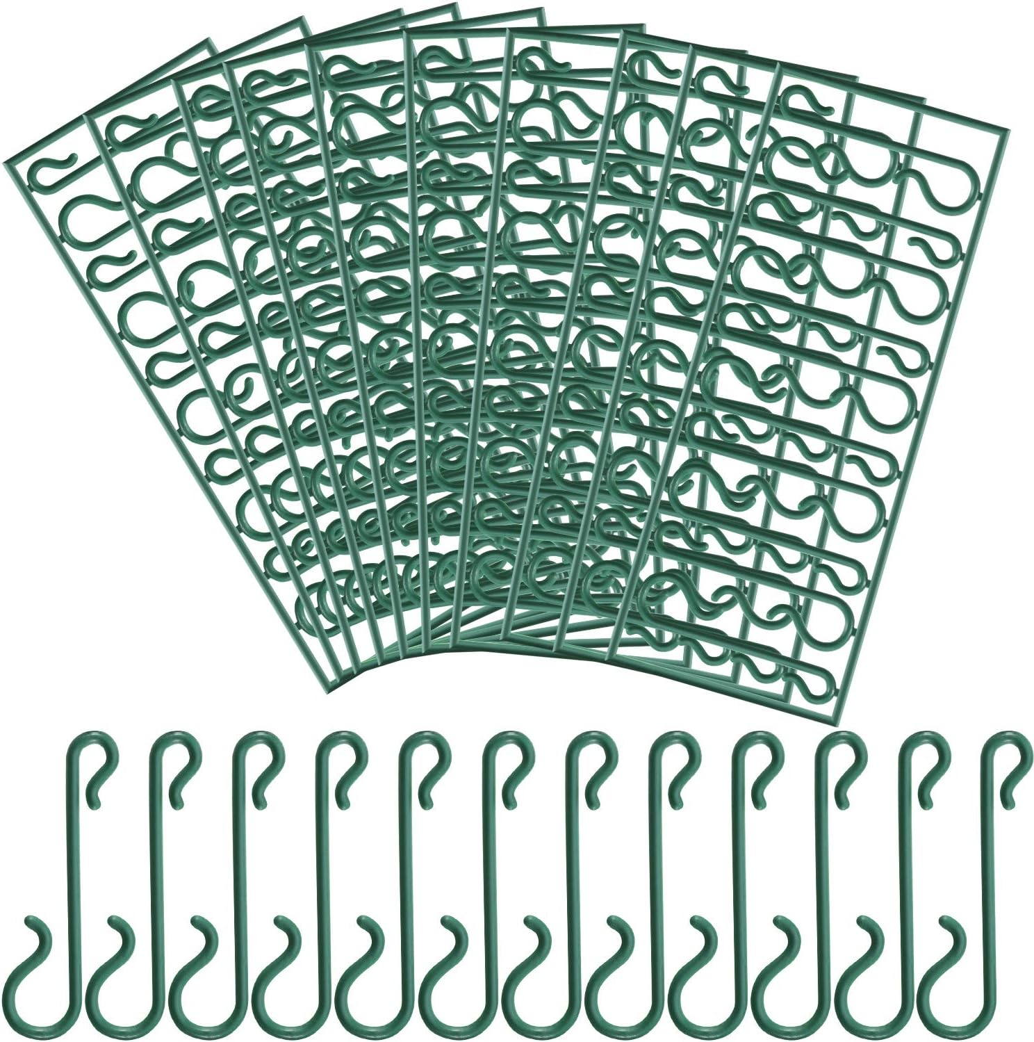 Ornament Hooks - Pangda Christmas Tree Hooks Green Ornament Hooks Mini Hangers for Christmas Tree, Christmas Wreath, Christmas Vine (100)