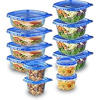 Ziploc Food Storage Meal Prep Containers Reusable for Kitchen Organization, Dishwasher Safe, Variety Pack, 12 Count