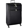 Samsonite Solyte DLX Softside Expandable Luggage with Spinner Wheels, Midnight Black, Checked-Large 29-Inch