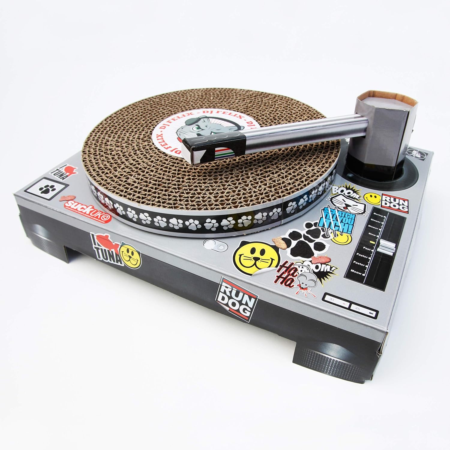 SUCK UK - CAT TOYS | PET CARDBOARD TURNTABLE & DJ MIXER | : Scratching Posts : Pet Supplies