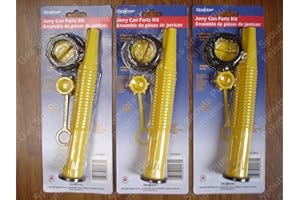 3 SCEPTER SPOUT KITS #03647 Gas Can Parts 4 PCS SPOUTS/SCREW CAP COLLAR/STOPPER/REAR VENT.Kit works on MIDWEST,AMERI-CAN,PLAS