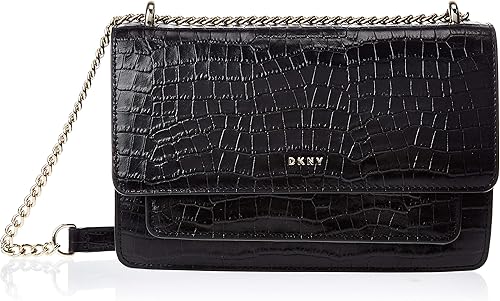 dkny black bag with gold chain