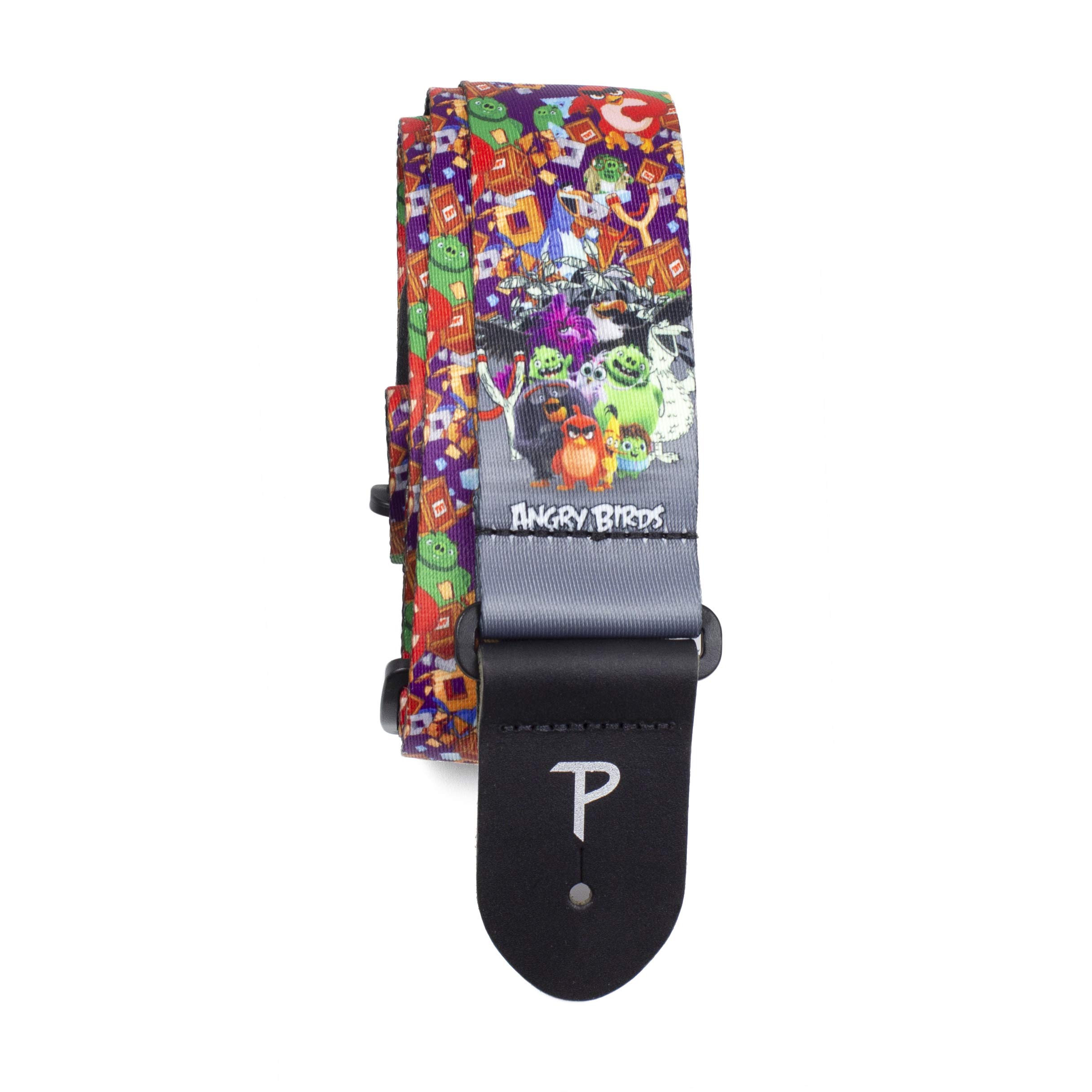 Perri's Leathers | Angry Birds Guitar Strap (Official Licensing) 2” Polyester Webbing, Adjustable Length 39" - 58" Long, LPCP-8186