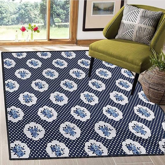 Shabby Chic, tapetes Antideslizantes para Alfombra, patrón Femenino con