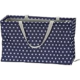 Household Essentials Blue with White Stars Krush Container All-Purpose Utility Tote