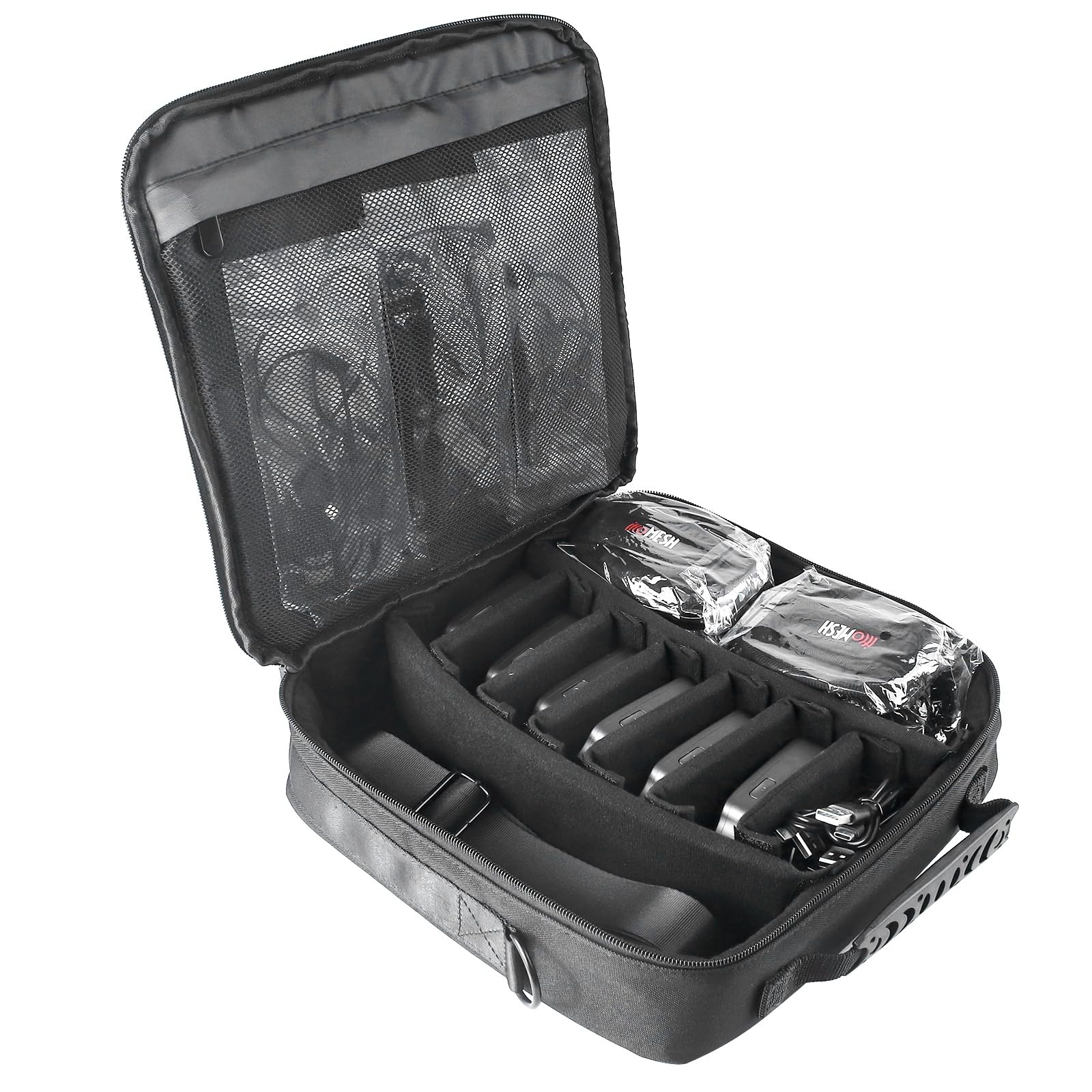 Photo 1 of MIMIRACLE Referee Headset Organizer Bag - Fits 3-6 Pack F6/V4/V6/FBIM Electronics - Ideal Carrying Case for Communication Gear - Soccer Referee Essentials Waterproof and Dustproof