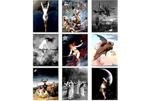 PARTH IMPEX Gothic Wall Art Decor - Witch Witchy Goth Wiccan Wicca Witchcraft Whimsigoth Pagan Halloween Vintage Aesthetic Scary Pictures Horror Collage Spooky Creepy Artwork Prints Posters - 8x10 UNFRAMED Photos