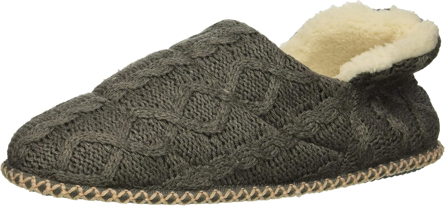 dearfoams cable knit bootie slippers