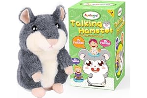 Ayeboovi Kids Toys Talking Hamster Repeats What You Say, Toy for 2 3 4 5 Years Old Boys Girls Birthday Gift, Stocking Stuffer for Toddler Kids Autism Fun Stuffed Animals Interactive Plush