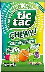 TIC TAC CHEWY! Sour Adventure, Sour Candy, Fruity Chewy Candy, 7 oz (Packaging May Vary)