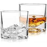 LIITON Yosemite Old Fashioned Whiskey Glasses, Set of 2, Mens Gift | Freezable Heavy Drinking Bar Glasses for Bourbon, Cocktails, Scotch, Liquor - Birthday and Retirement Gifts for Men, Him, Dad
