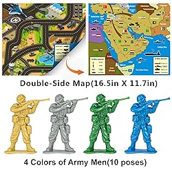 TikOnsYol 100 Pcs Army Men Toys for Boys with Map