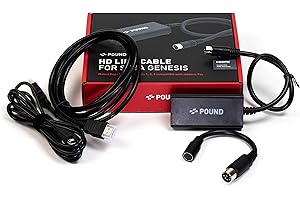 POUND HD Link Cable Compatible with Sega Genesis - HDMI Cable with RGB Picture Quality, 720p Resolution, Plus Micro USB Cable for Boosted Power