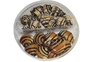 Beigel's Bakery Assorted Chocolate Rugelach (regular dough and flaky dough) 24 Oz. 22 Pcs (Double Box - Total 44 Pcs)