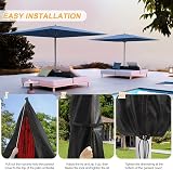 HEIMUNI Parasol Cover 2-4m Cantilever 230x67x67 Waterproof UV 420D Oxford view 6