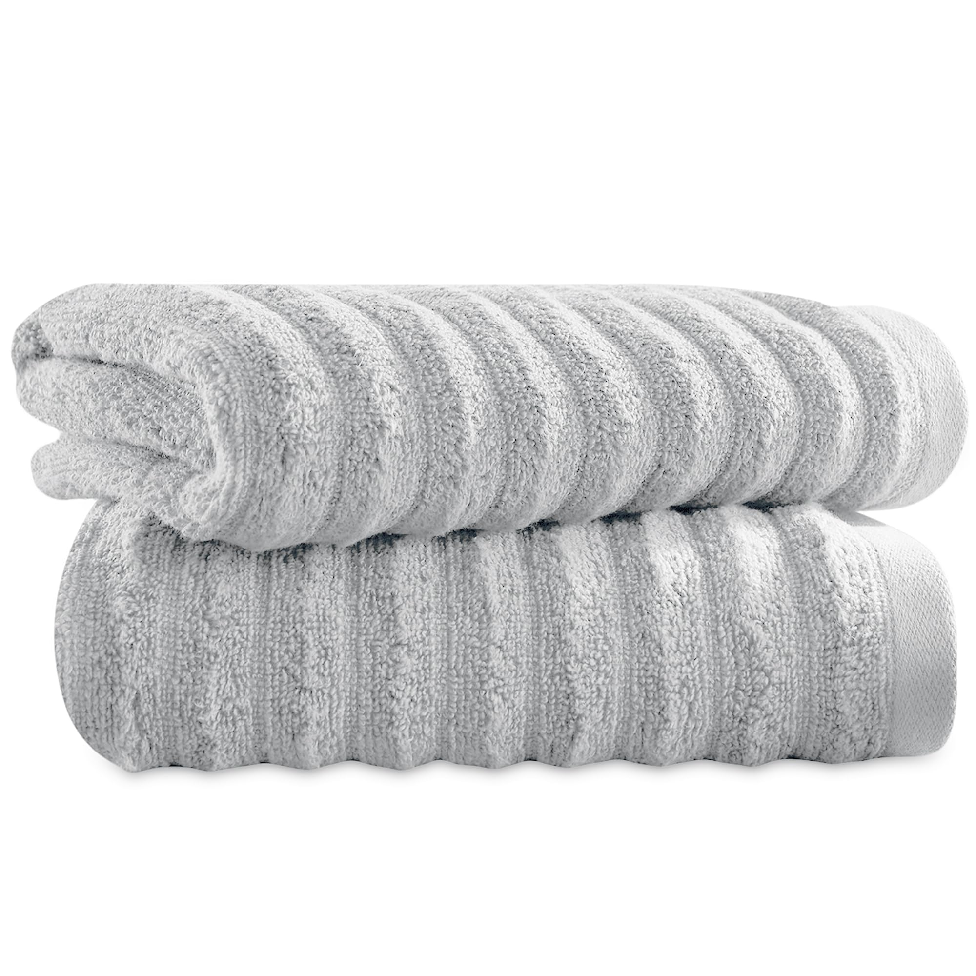 Towelogy Bamboo Face Cloth Makeup Remover Facial Cleansing Cloths Super Soft Fingertip Towels for Delicate Sensitive Skin | 30x30 cm - Pack of 2 (Silver, 2)