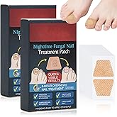 64 Pcs Fungal Nail Patches, Nighttime 8-Hour Toenail Fungus Care Support, Nail Improvement for Discolored & Damaged Nails