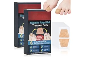 64 Pcs Fungal Nail Patches, Nighttime 8-Hour Toenail Fungus Care Support, Nail Improvement for Discolored & Damaged Nails