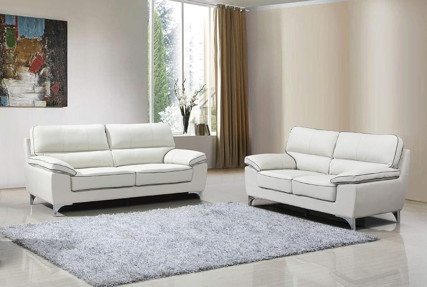 Amazon Com Blackjack Furniture Sofa Set Leather Match Loveseat