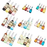 SUNNYCLUE 24Pcs 12 Style Wine Bottle Label Random Charms Large Resin Pendants with Loop Earring Necklace Keychain for Starter DIY Jewelry Making Accessories 1.4" 2.1" Crafts Charm