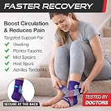 SS Sleeve Stars Ankle Brace with Removable Strap Dark Purple 10-12 in view 2
