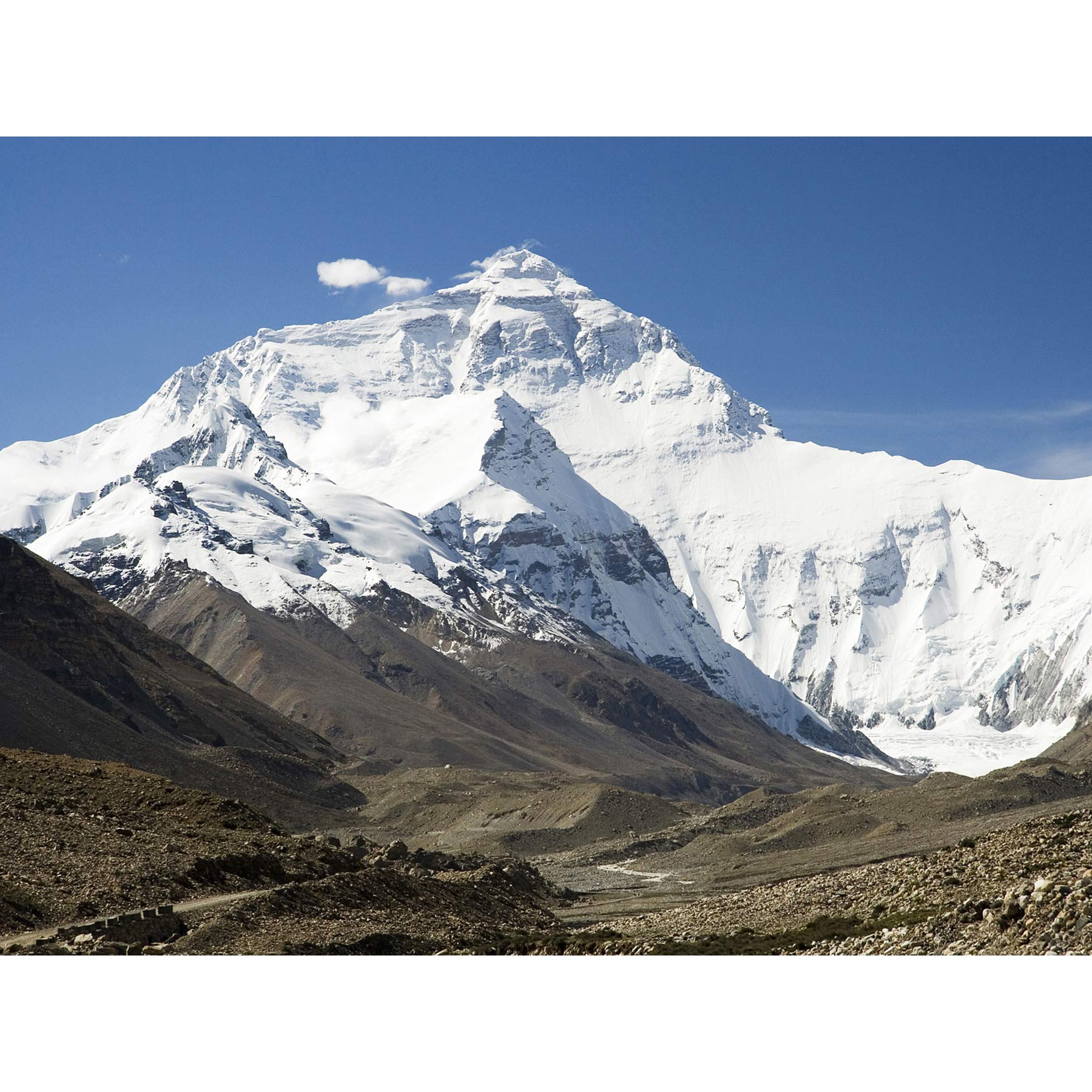 Galuzzi Mount Everest North Face Mountain Photo Premium Wall Art Canvas Print 18X24 Inch