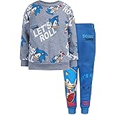 SEGA Sonic the Hedgehog Boys 2 Piece Sweatshirt and Pant Sets for Toddlers and Kids