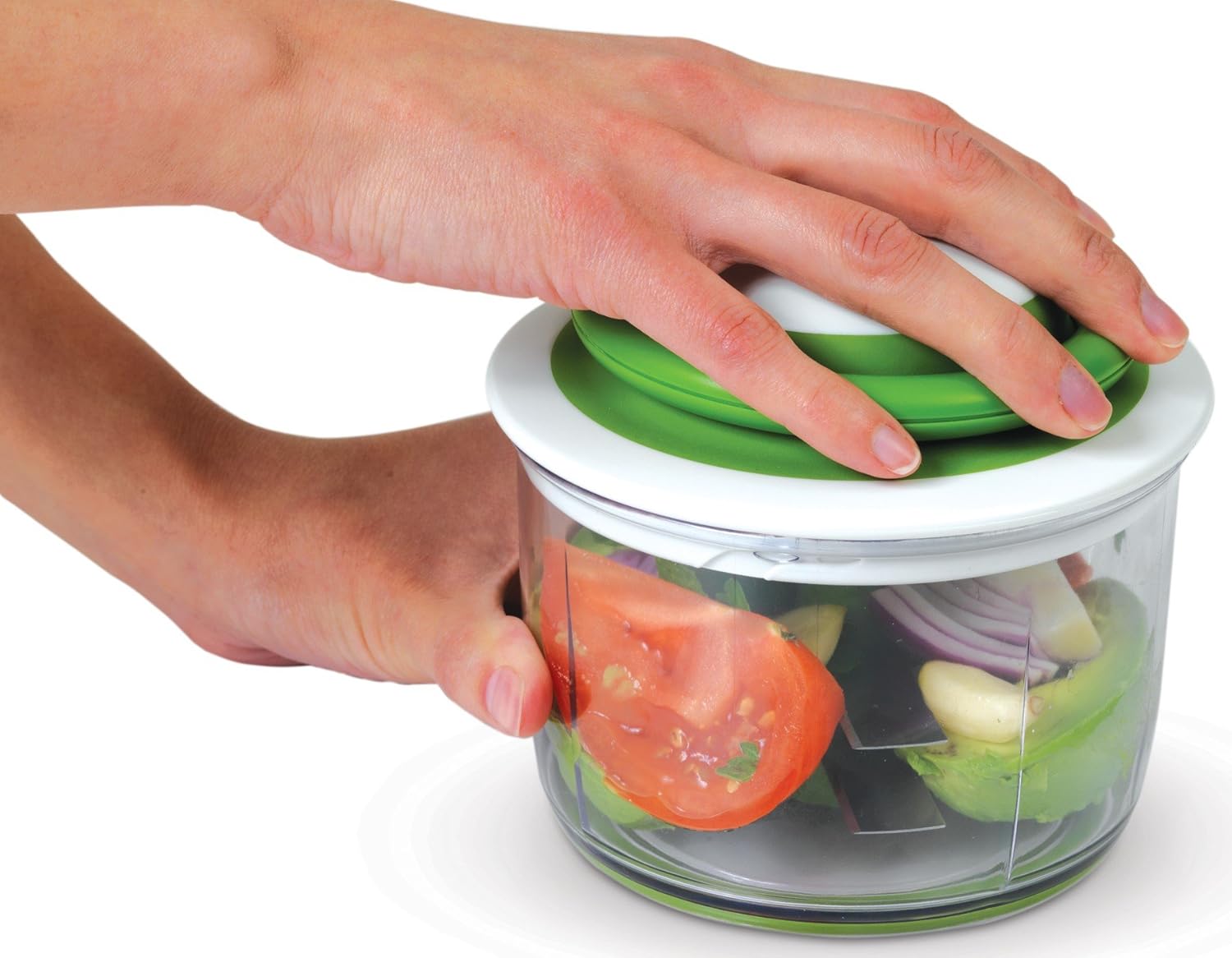 Chef'n VeggiChop Hand-Powered Food Chopper (Arugula): Home & Kitchen